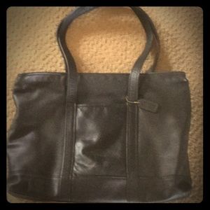 Coach leather brief bag